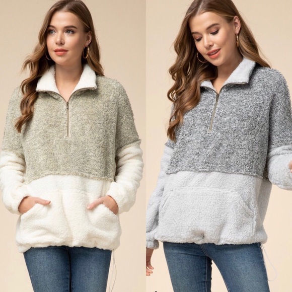 Maggie Two Toned Sheri Pullover - Charcoal - Picture 7 of 7